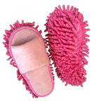 Floor Slippers Lazy Open Toed Mop Slipper Home Use Soft Pure Color Cleaning Slipper Pink M 39-41