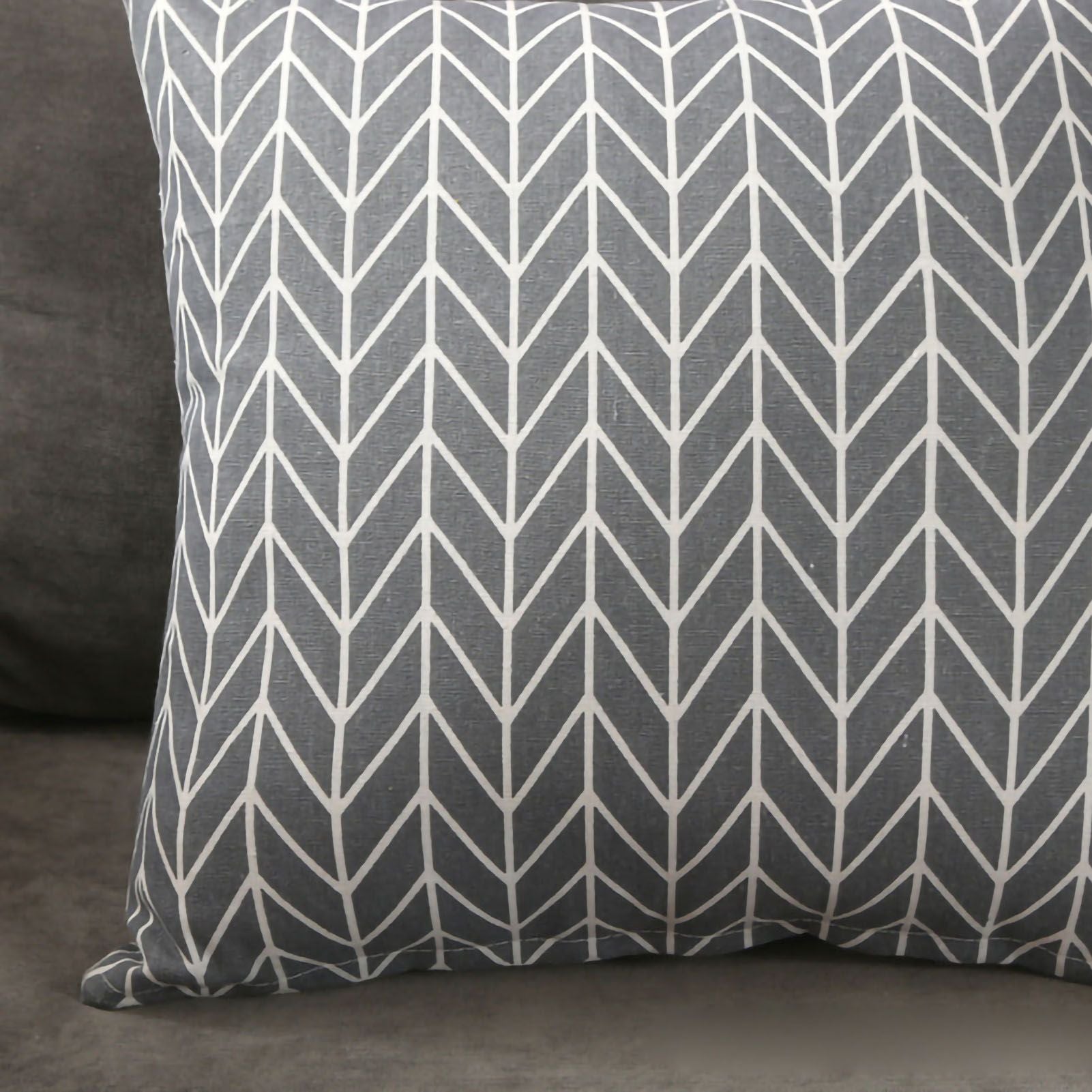Home Pillow Case Sofa Cushion Accessories Linen Nordic Style Daily Use Home Textiles Grey Arrowhead 45x45