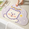 Cute Bathroom Mat Minimalist Water Absorption Skid Resistant Bath Quick Dry Floor Mat for Home Light Up Bear 50X80cm / 19.7x31.5in