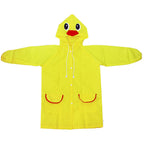 Animal Modeling Children's Raincoat Colorful Cartoon Environmentally Friendly Student Rain Gear Yellow