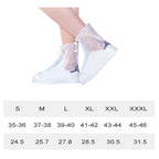 Rain Shoe Covers Waterproof Rainproof Tall Shoe Cover Antiskid Wear Resistant Rain Shoe Protector High Top White XL