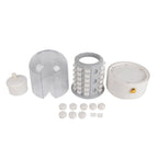 Jewelry Storage Box Table Dustproof Classification Large Capacity Earring Holder Stand for Women Standard Edition White