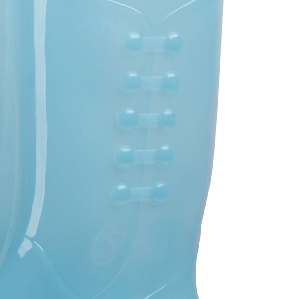 Tall Rain Boots Non Slip Waterproof Rain Shoes PVC Transparent Rain Footwear with Plush Cotton Coverfor Women Adults Blue 38