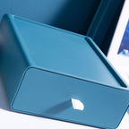 Desktop Storage Box Drawer Design Strong Load Bearing Stackable Desktop Organizer Storage Box for Stationery Blue