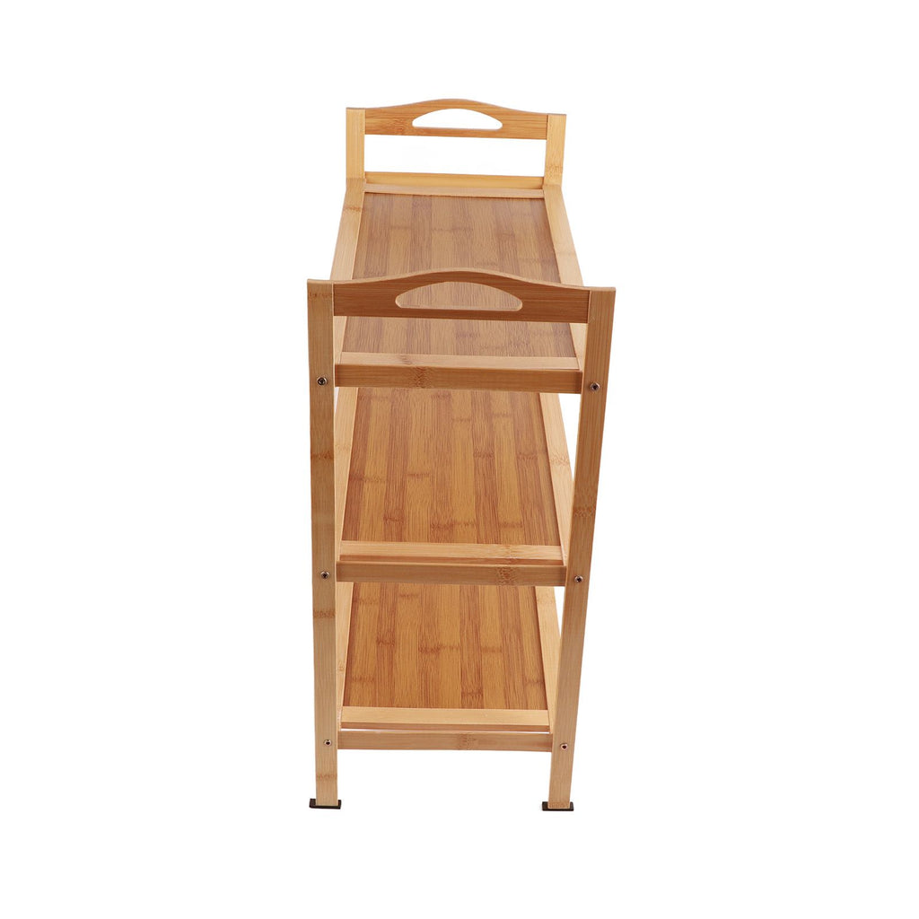 Multi Layer Shoe Rack Thicken Bamboo Large Capacity Durable Shoe Storage Rack for Bedroom Dormitory 3 Layers, 50cm/19.7in Length