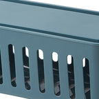 Power Strip Storage Box Hollow Heat Dissipation Simple 6 Charging Hole Cord Cable Container for Home Dark Blue