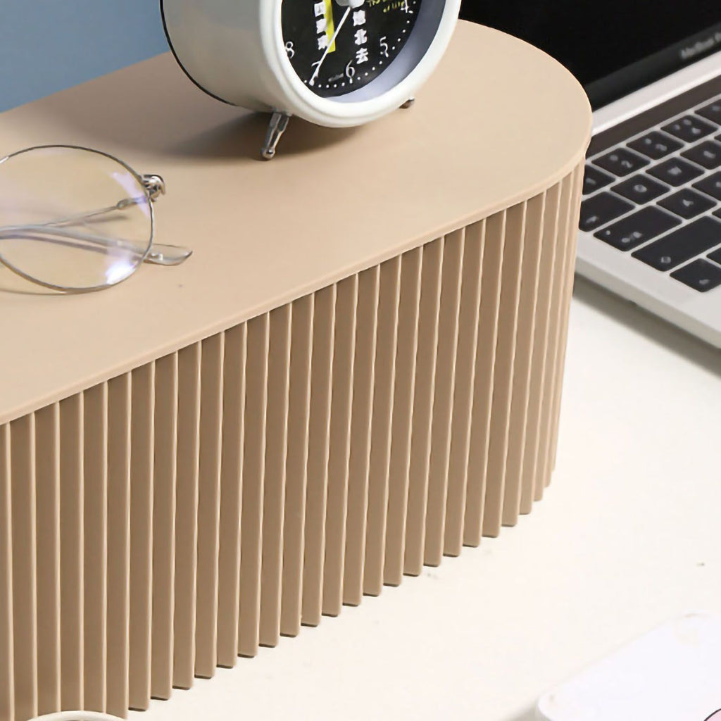 Cable Organizer Box Large Capacity Durable ABS Detachable Cover Insulated Cord Management Box for PC TV Appliances Light Coffee Large Size