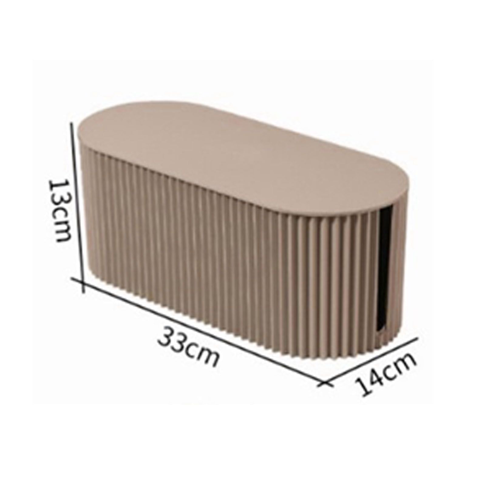Cable Organizer Box Large Capacity Durable ABS Detachable Cover Insulated Cord Management Box for PC TV Appliances Light Coffee Large Size