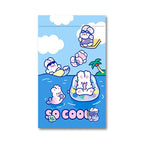 Self Sealing Bag PET CCP Wear Resistant Safe Odorless Cute Pattern Practical Reusable Self Sealing Pouch Diving Bunny 22.3x13.5