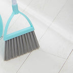 Kids Dustpan Set Soft Fur Plastic Small Broom Dustpan for Baby Kids Toys Kindergarten Green
