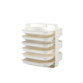 Side Dish Stacking Storage Multilayer Food Sorting Tray Kitchen Multi Function Fruit Vegetable Preparation Plate Wall Mounted 6 Layers White