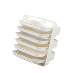 Side Dish Stacking Storage Multilayer Food Sorting Tray Kitchen Multi Function Fruit Vegetable Preparation Plate Wall Mounted 6 Layers White