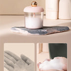 Face Foam Maker Portable Cleansing Foaming Cup Reusable Whip Bubble Maker for Travel Pink Gold