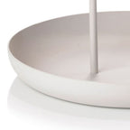 Serving Tray Metal Round Portable Table Top Storage Tray Simple Modern Style with Handle Grey