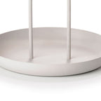 Serving Tray Metal Round Portable Table Top Storage Tray Simple Modern Style with Handle Grey
