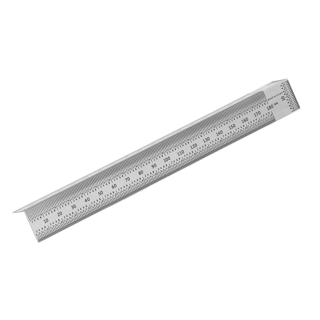 Woodworking Right Angle Ruler High Accuracy Hole Scribing Ruler 180mm Line Marking Gauge Tool for Carpenter