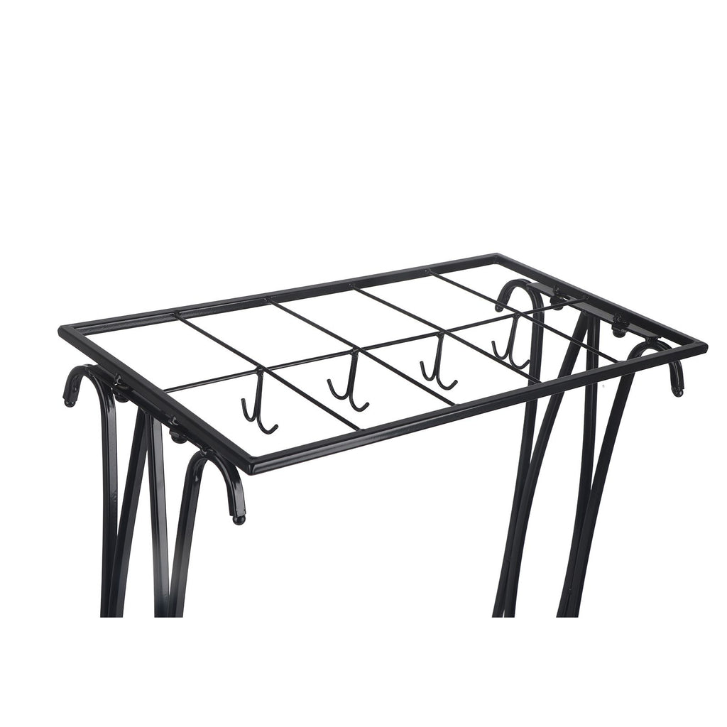 Umbrella Storage Rack Iron with Drip Tray 10 Holes 8 Hooks Umbrella Rack Stand for Home Hotel Lobby Black