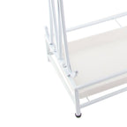 Umbrella Storage Rack Iron with Drip Tray 10 Holes 8 Hooks Umbrella Rack Stand for Home Hotel Lobby White