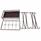 Umbrella Storage Rack Iron with Drip Tray 10 Holes 8 Hooks Umbrella Rack Stand for Home Hotel Lobby Bronze