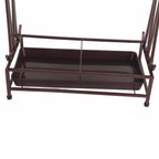 Umbrella Storage Rack Iron with Drip Tray 10 Holes 8 Hooks Umbrella Rack Stand for Home Hotel Lobby Bronze