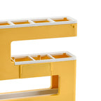 Umbrella Rack Detachable Drainable Cute Number Shape PS Material Wall Mounted Umbrella Holder for Home Yellow
