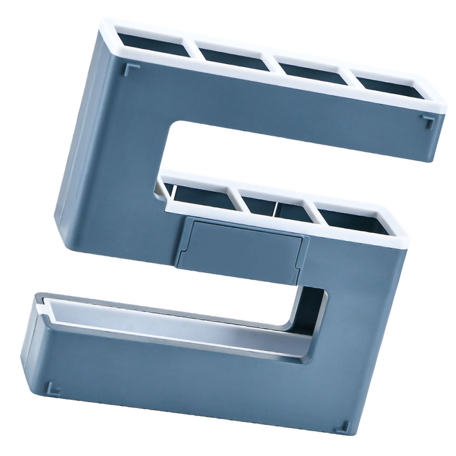 Umbrella Rack Detachable Drainable Cute Number Shape PS Material Wall Mounted Umbrella Holder for Home Blue
