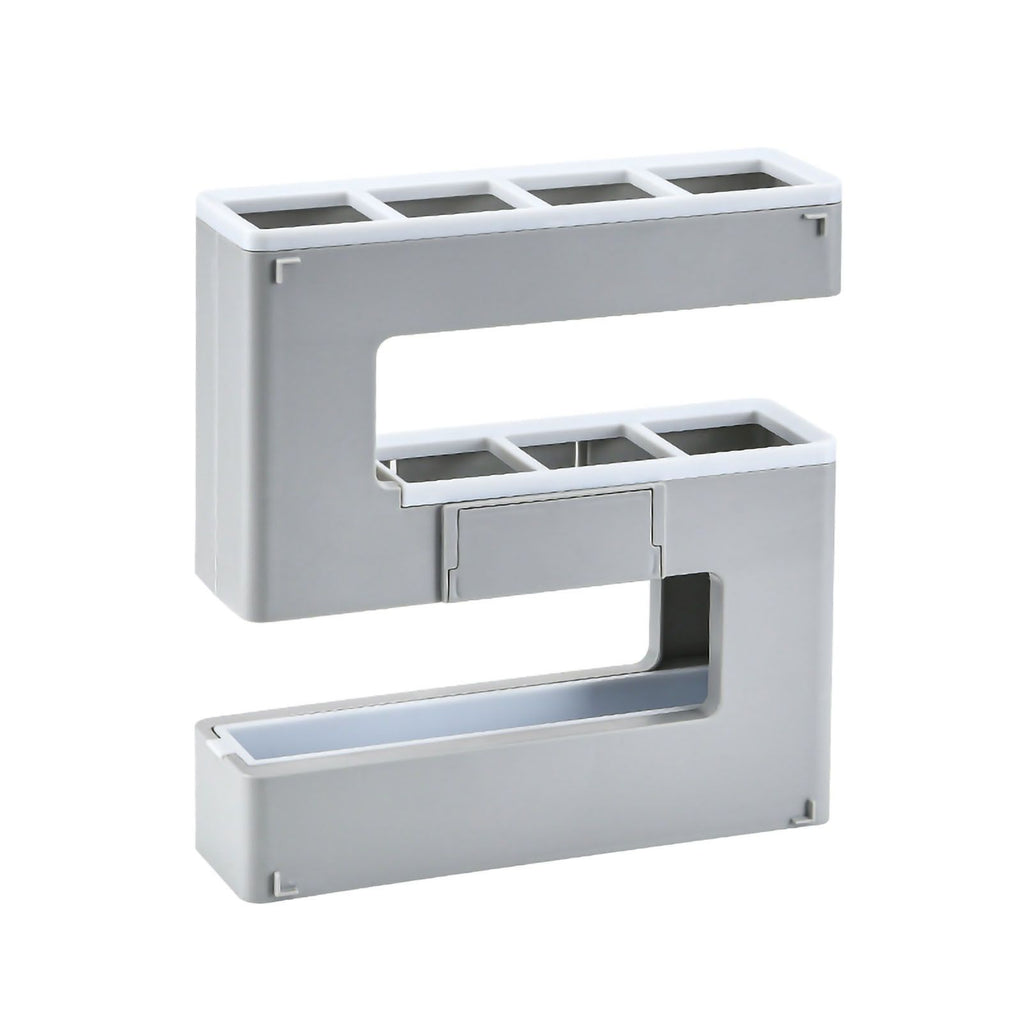 Umbrella Rack Detachable Drainable Cute Number Shape PS Material Wall Mounted Umbrella Holder for Home Grey