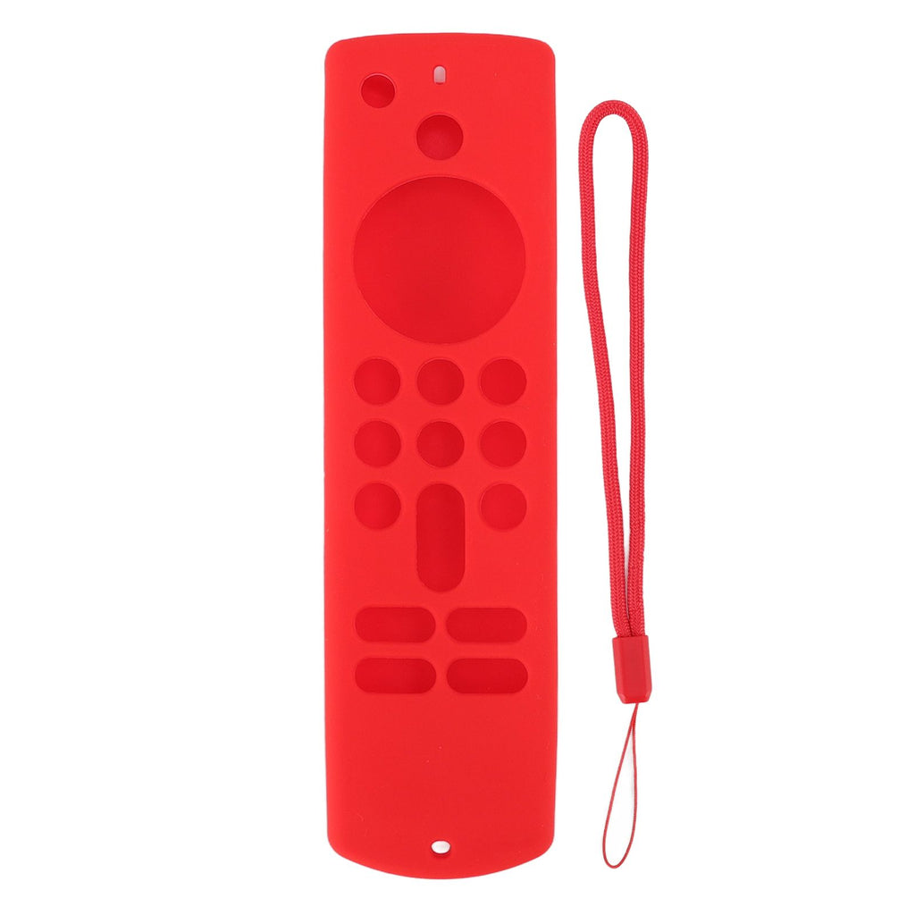 Remote Control Silicone Cover for Fire TV Stick Anti Slip Silicone Protective Case with Lanyard 3rd Gen Red