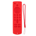 Remote Control Silicone Cover for Fire TV Stick Anti Slip Silicone Protective Case with Lanyard 3rd Gen Red