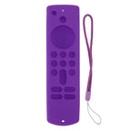 Remote Control Silicone Cover for Fire TV Stick Anti Slip Silicone Protective Case with Lanyard 3rd Gen Purple