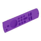Remote Control Silicone Cover for Fire TV Stick Anti Slip Silicone Protective Case with Lanyard 3rd Gen Purple