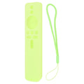 Silicone Protective Cover for Xiaomi TV Stick 4K Anti Slip Remote Control Case with Lanyard Fluorescent Green