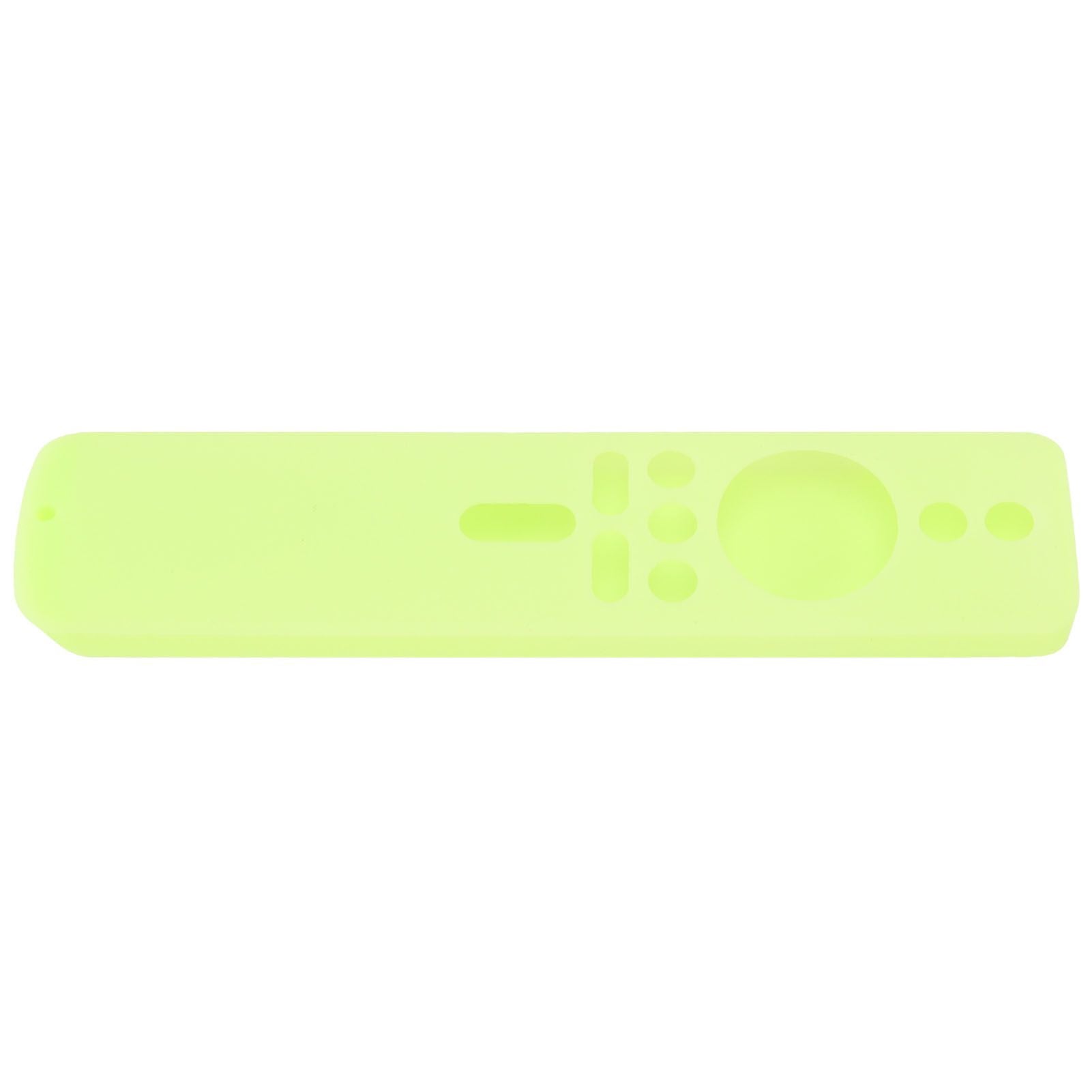 Silicone Protective Cover for Xiaomi TV Stick 4K Anti Slip Remote Control Case with Lanyard Fluorescent Green
