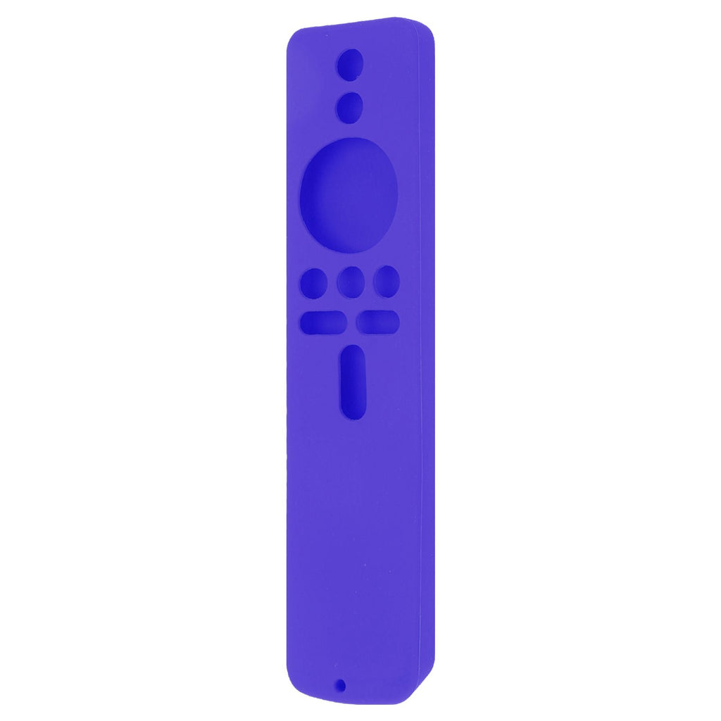 Silicone Protective Cover for Xiaomi TV Stick 4K Anti Slip Remote Control Case with Lanyard Purple