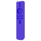 Silicone Protective Cover for Xiaomi TV Stick 4K Anti Slip Remote Control Case with Lanyard Purple