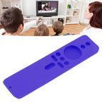 Silicone Protective Cover for Xiaomi TV Stick 4K Anti Slip Remote Control Case with Lanyard Purple