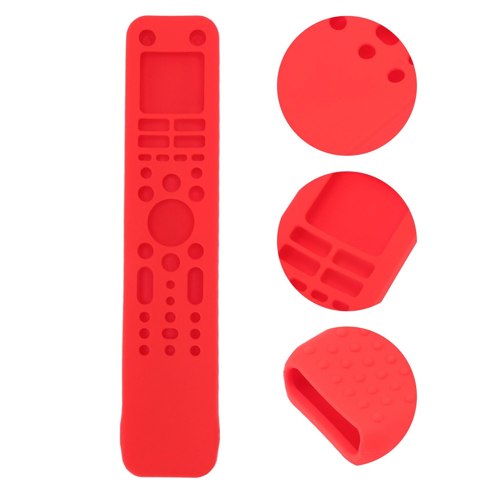 Remote Control Protective Cover Silicone Protective Case Television Accessories with Hand Strap for RMF TX520P Red