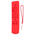 Remote Control Cover Silicone Soft Anti Slip Shockproof Protective Remote Sleeve With Lanyard for Fire TV Stick Lite Red