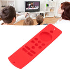 Remote Control Cover Silicone Soft Anti Slip Shockproof Protective Remote Sleeve With Lanyard for Fire TV Stick Lite Red