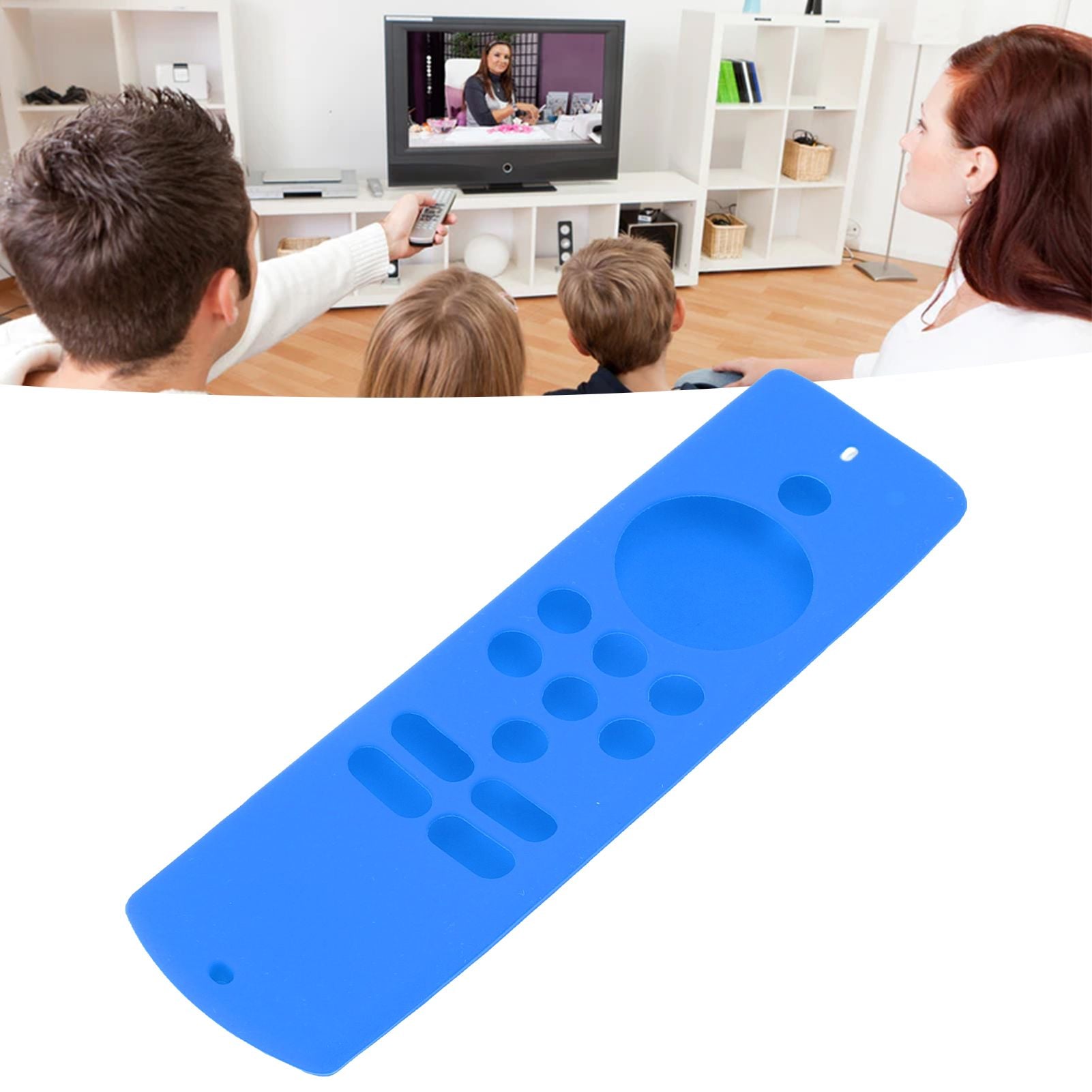 Remote Control Cover Silicone Soft Anti Slip Shockproof Protective Remote Sleeve With Lanyard for Fire TV Stick Lite Blue