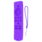 Remote Control Cover Silicone Soft Anti Slip Shockproof Protective Remote Sleeve With Lanyard for Fire TV Stick Lite Purple