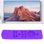 Remote Control Cover Silicone Soft Anti Slip Shockproof Protective Remote Sleeve With Lanyard for Fire TV Stick Lite Purple