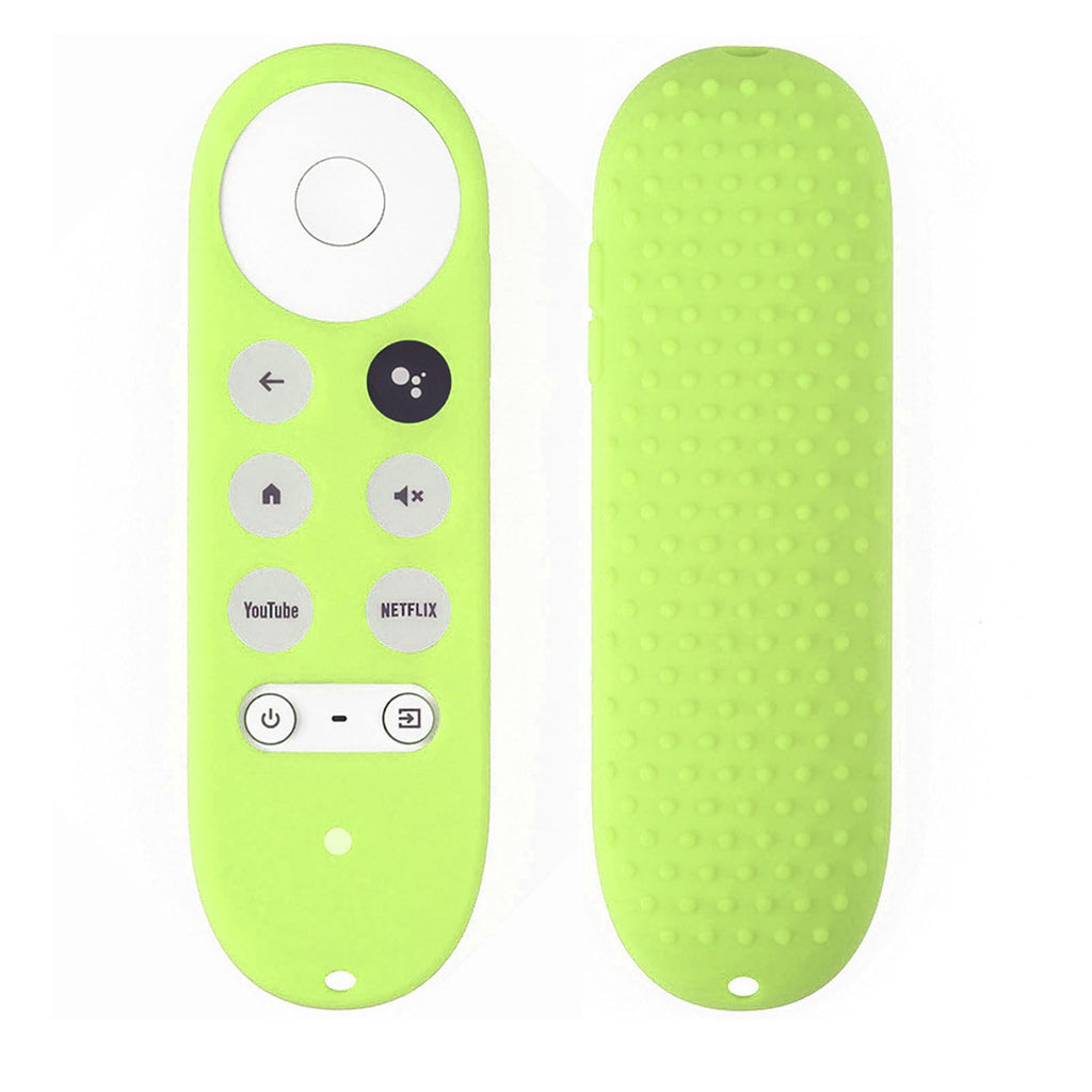 Remote Control Protective Cover Silicone Case for Chromecast with Google TV Remote Controller Fluorescent Green