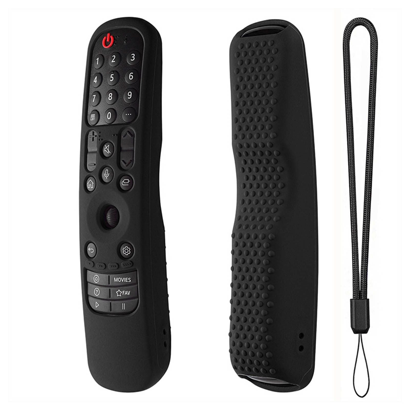 Silicone Remote Protective Cover Shockproof Protective Cover for MR21GA MR 21GC Remote Control Black