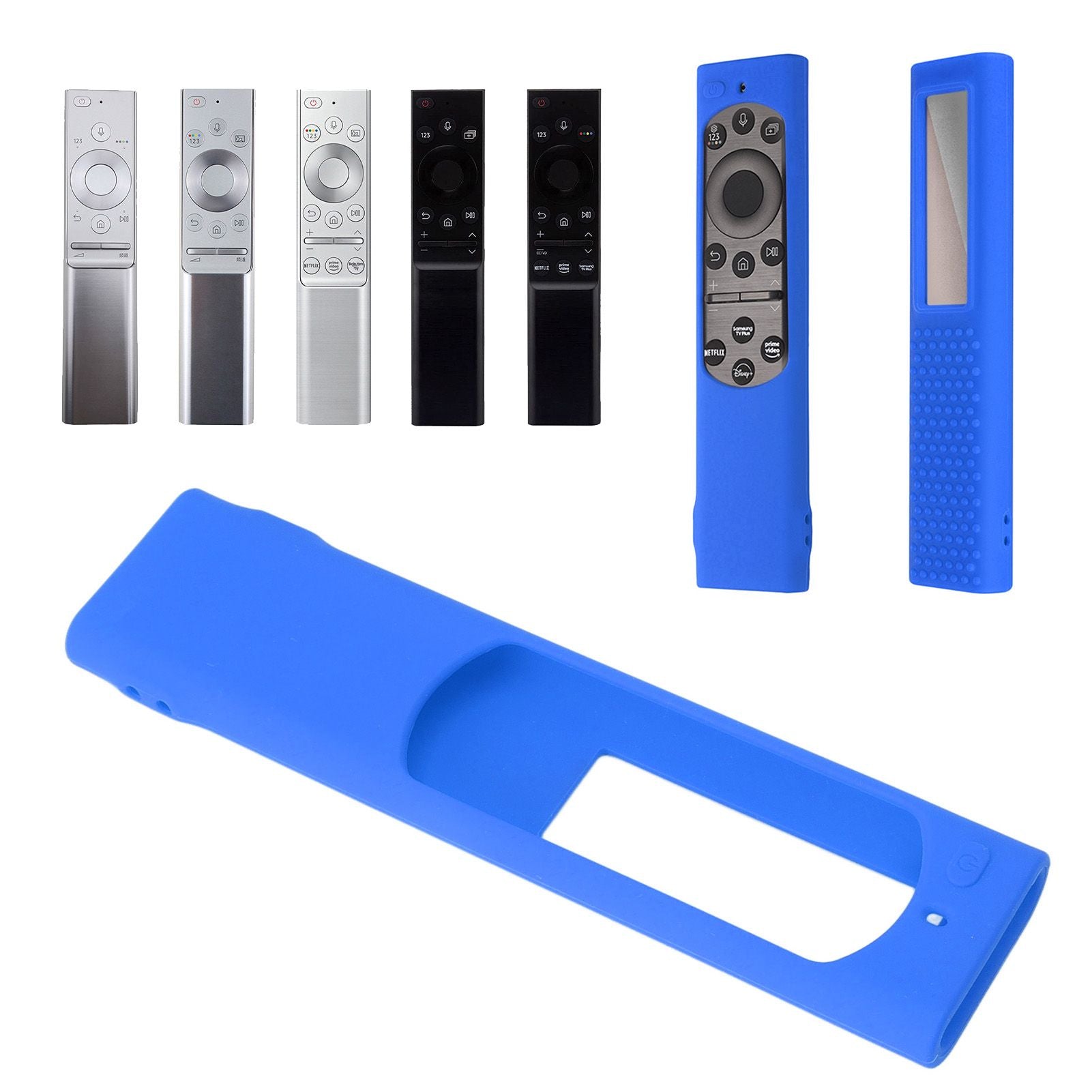 Remote Control Protective Case Silicone Cover Television Accessories with Hand Strap for TM 2180E Blue