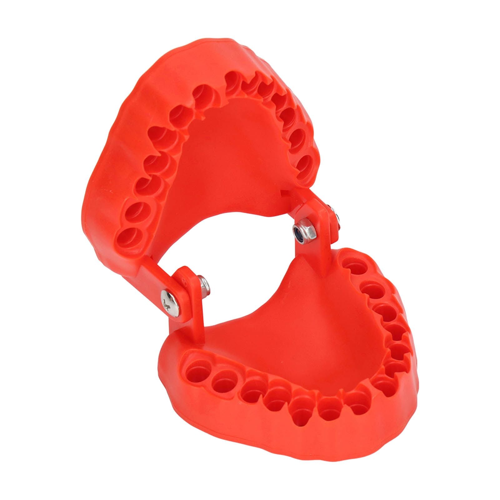 Denture Drill Bit Holder 28 Drill Bits Organizer Portable Denture Bit Holder with Magnet Red