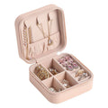 Travel Jewelry Case Exquisite Large Capacity Scratch Resistant Portable Jewelry Organizer Box for Outdoor Travel Red 10x10x5cm/3.9x3.9x2.0in