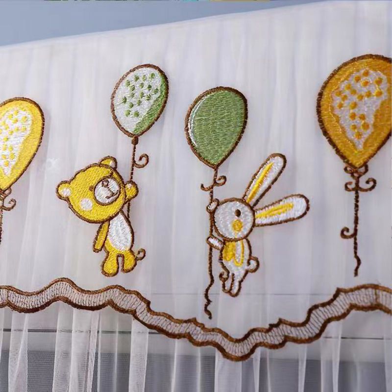 1.5P Air Conditioner Dust Cover Dustproof Wall Mounted Air Conditioner Protective Case Home Decorative Dust Cover Bear Rabbit Green Yellow Balloons 1.5P‑2P Within 94cm/37in
