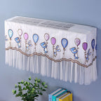 1.5P Air Conditioner Dust Cover Dustproof Wall Mounted Air Conditioner Protective Case Home Decorative Dust Cover Bear Rabbit Purple Blue Balloons 1.5P‑2P Within 94cm/37in