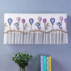 1.5P Air Conditioner Dust Cover Dustproof Wall Mounted Air Conditioner Protective Case Home Decorative Dust Cover Bear Rabbit Purple Blue Balloons 1.5P‑2P Within 94cm/37in